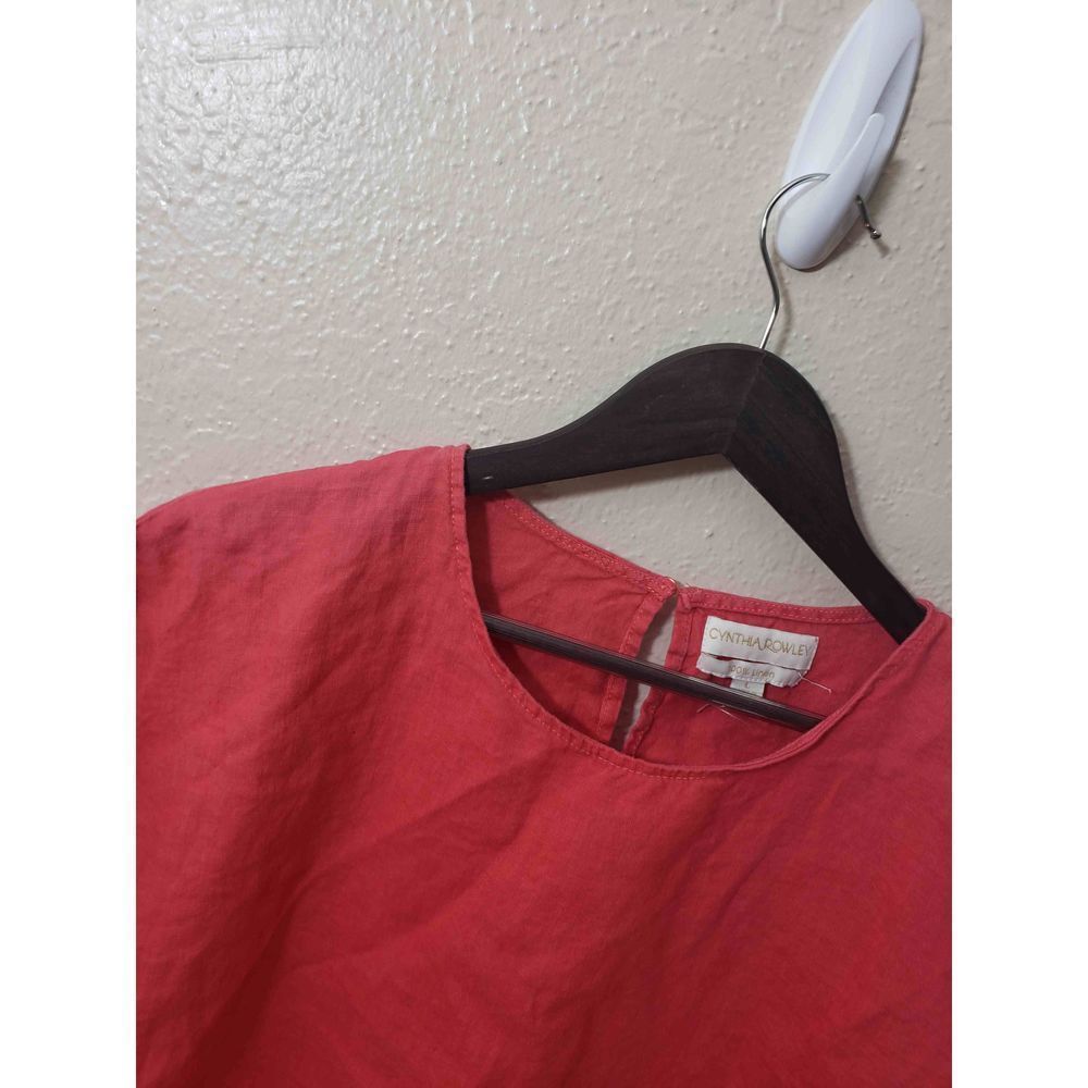 Cynthia Rowley 100% Linen Ruffle Top size L - Picture 5 of 12